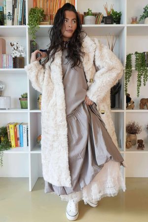 Paloma Dusk Premium Faux Fur Coat Blonde